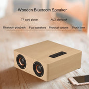 Q5 Home Computer TV Wooden Wireless Bluetooth Speaker(Yellow)