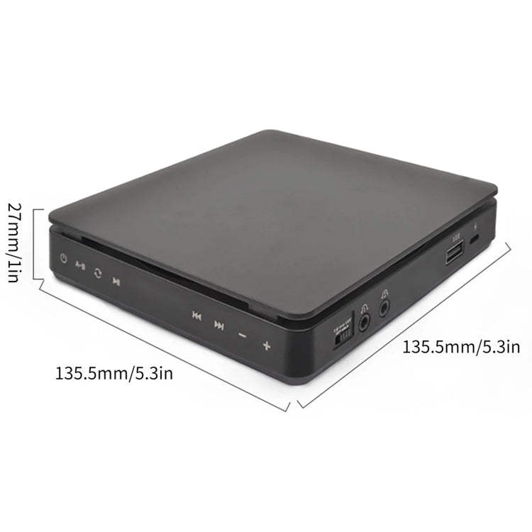 Kecag KC-708 Portable Retro Disc Album CD Player(Black) - free shipping - PMC Jewellery - Order now!