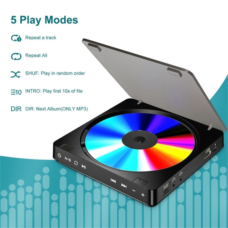 Kecag KC-708 Portable Retro Disc Album CD Player(Black) - free shipping - PMC Jewellery - Order now!