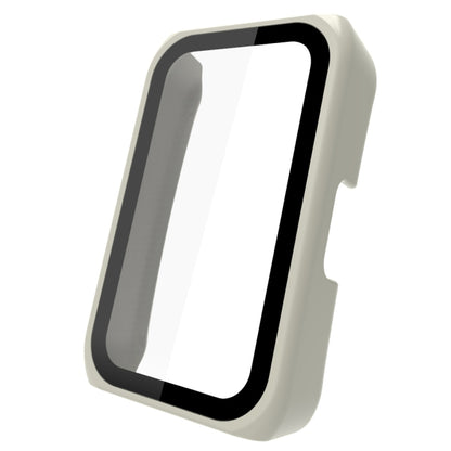 For Huawei Band 7/6 / Honor Band 7/6 Universal PC+ Toughened Film Fully Enclosed Protective Watch Case(Ivory) - Watch Cases by PMC Jewellery | Online Shopping South Africa | PMC Jewellery | Buy Now Pay Later Mobicred