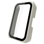 For Huawei Band 7/6 / Honor Band 7/6 Universal PC+ Toughened Film Fully Enclosed Protective Watch Case(Ivory)
