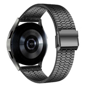 22mm Universal Seven-bead Stainless Steel Watch Band(Black)