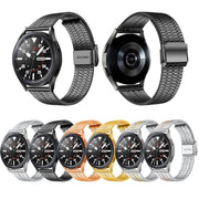22mm Universal Seven-bead Stainless Steel Watch Band(Black)
