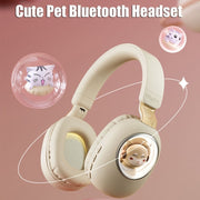 B4 RGB Cartoon Stereo Headset Wireless Bluetooth Headphones(Cat)