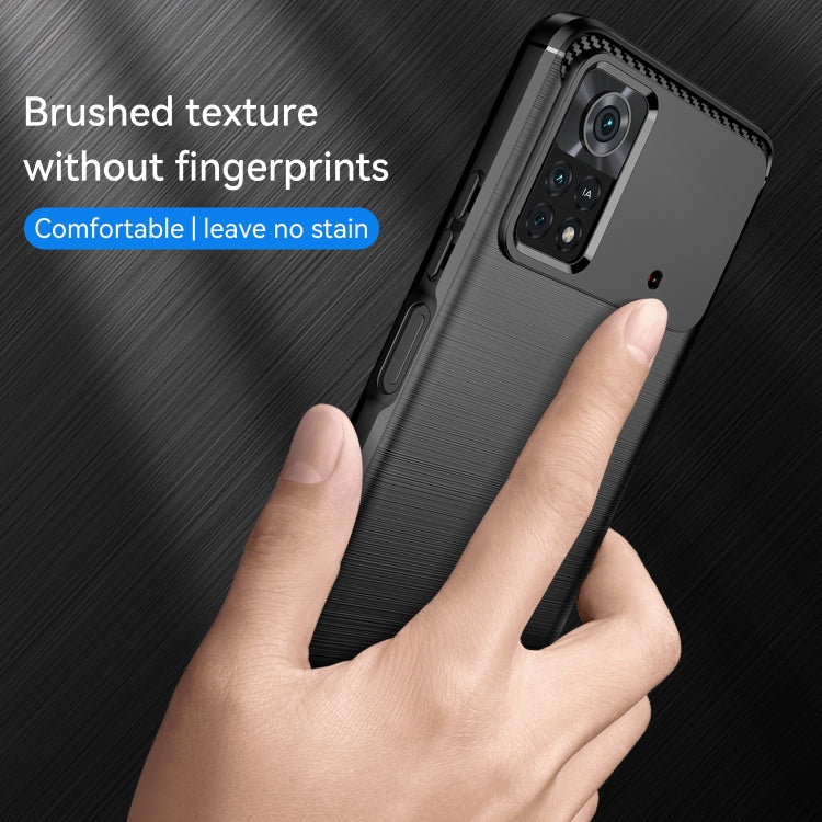 For Xiaomi Poco X4 Pro 5G Brushed Texture Carbon Fiber TPU Phone Case(Black) - free shipping - PMC TechLife - Order now!