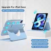 Front Stand Rotating Clear Back Smart Tablet Case For iPad Air 2022 / 2020 10.9(Black)