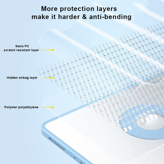 Front Stand Rotating Clear Back Smart Tablet Case For iPad Air 2022 / 2020 10.9(Black)