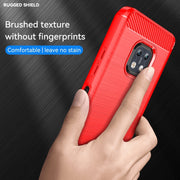 For Nokia XR20 Brushed Texture Carbon Fiber TPU Phone Case(Red)