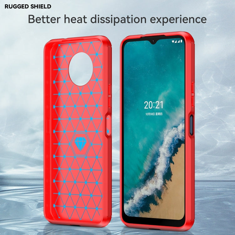For Nokia G50 Brushed Texture Carbon Fiber TPU Phone Case(Red) - free shipping - PMC TechLife - Order now!