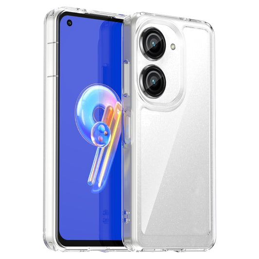 For Asus ZenFone 9 Colorful Series Acrylic + TPU Phone Case(Transparent) - free shipping - PMC Jewellery - Order now!