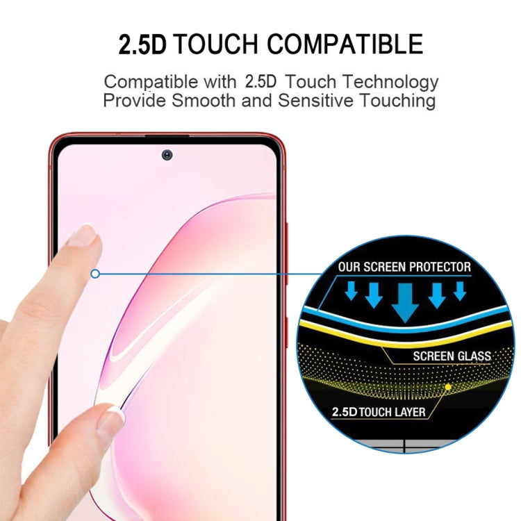 For Galaxy Note 10 Lite Full Glue Full Cover Screen Protector Tempered Glass Film