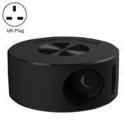 T200 1500LM 1920x1080P LED Mini Projector, UK Plug(Black)