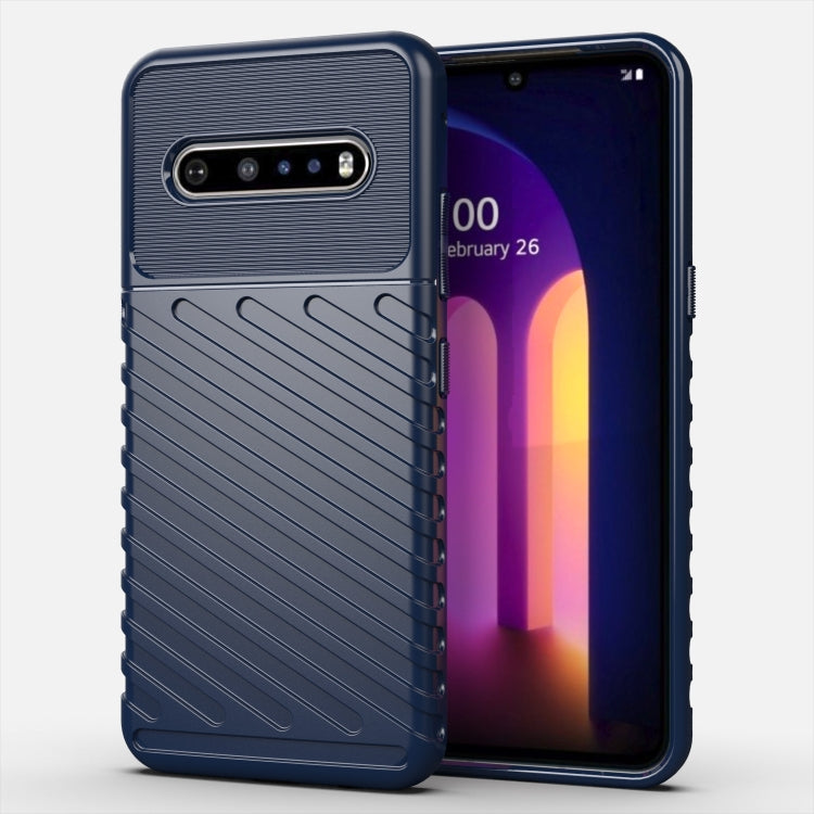 For LG V60 ThinQ Thunderbolt Shockproof TPU Soft Case(Navy Blue) - LG Cases by PMC Jewellery | Online Shopping South Africa | PMC Jewellery | Buy Now Pay Later Mobicred