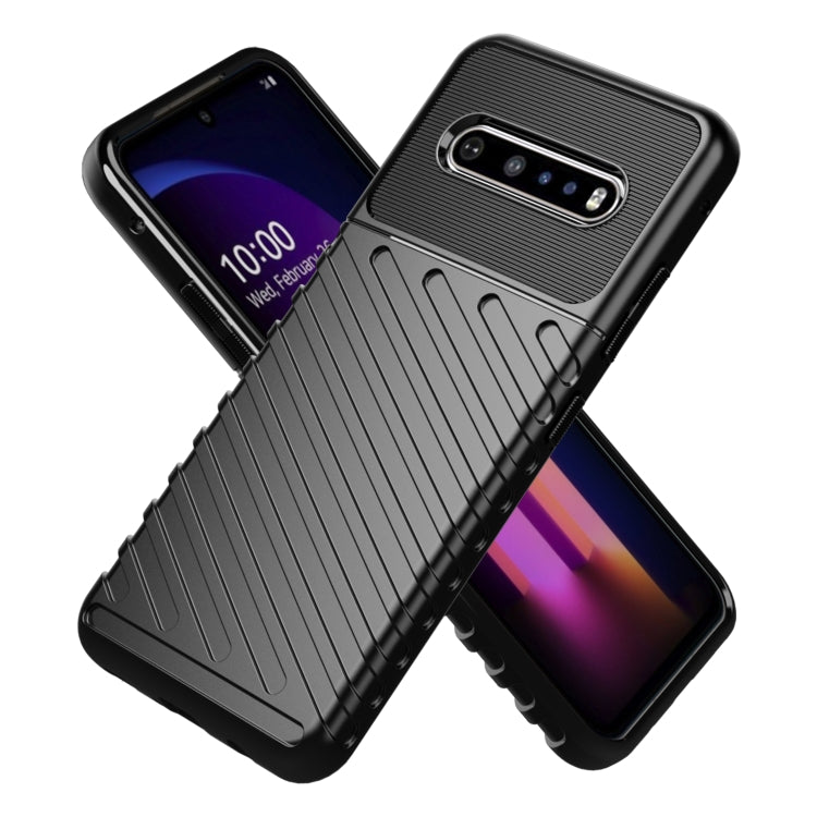 For LG V60 ThinQ Thunderbolt Shockproof TPU Soft Case(Navy Blue)