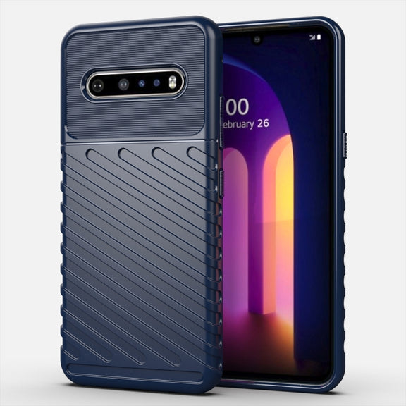 For LG V60 ThinQ Thunderbolt Shockproof TPU Soft Case(Navy Blue)