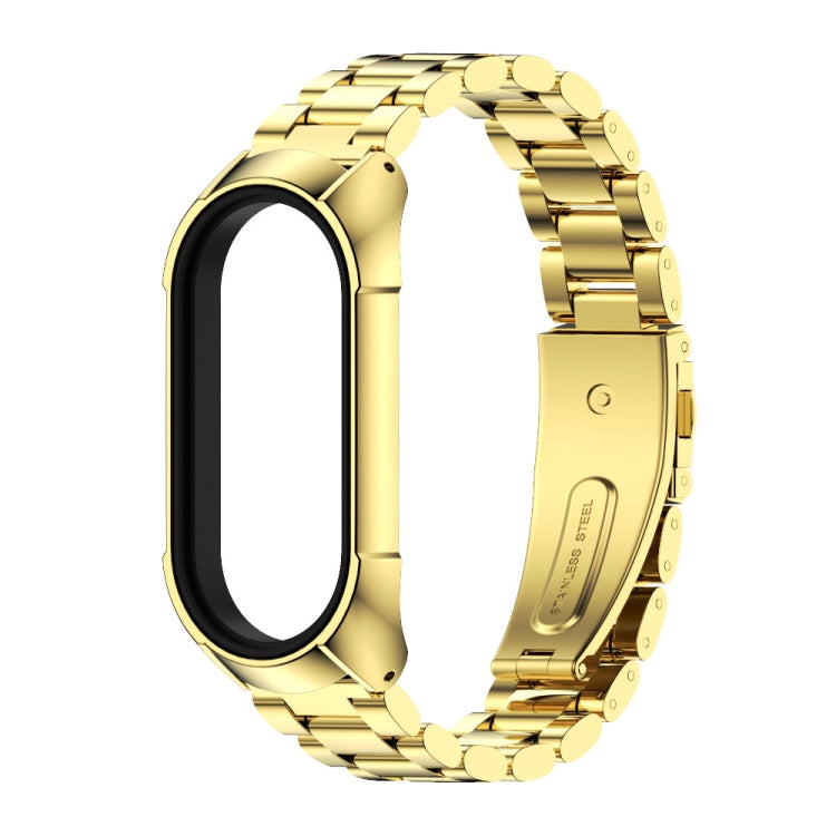 For Xiaomi Mi Band 7 / 7 NFC MIJOBS Stainless Steel Watch Band, Style:TF2 Tri-Bead(Gold) - free shipping - PMC TechLife - Order now!