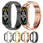 For Xiaomi Mi Band 7 / 7 NFC MIJOBS Stainless Steel Watch Band, Style:TF2 V Type(Silver) - Watch Bands by MIJOBS