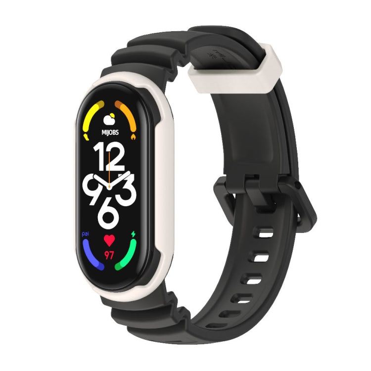 For Xiaomi Mi Band 5 / 6 / 7 MIJOBS GS Unibody Two-color Watch Band(Black Warm Grey) - Watch Bands by MIJOBS | Online Shopping South Africa | PMC TechLife | Buy Now Pay Later Mobicred