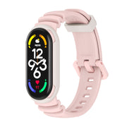 For Xiaomi Mi Band 5 / 6 / 7 MIJOBS GS Unibody Two-color Watch Band(Pink Warm Grey) - Watch Bands by MIJOBS