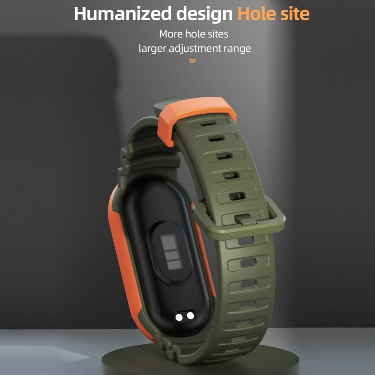 For Xiaomi Mi Band 5 / 6 / 7 MIJOBS GS Unibody Two-color Watch Band(Light Apricot  Warm Grey) - Watch Bands by MIJOBS | Online Shopping South Africa | PMC TechLife | Buy Now Pay Later Mobicred