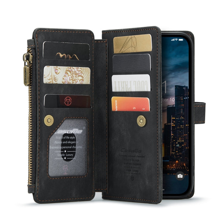 For iPhone 14 Pro Max CaseMe C30 Multifunctional Phone Leather Case (Black)
