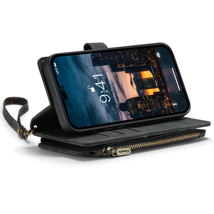 For iPhone 14 Pro Max CaseMe C30 Multifunctional Phone Leather Case (Black)