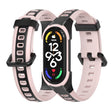 For Xiaomi Mi Band 5 / 6 / 7 MIJOBS Unibody Two-color Silicone Watch Band(Black Pink) - Watch Bands by MIJOBS