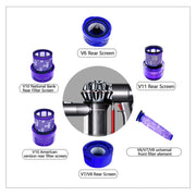 2 PCS Vacuum Cleaner Screen Post Filter Pre-filter For Dyson V7 / V8 / V6