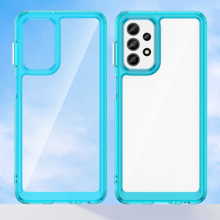 For Samsung Galaxy A23 5G Colorful Series Acrylic + TPU Phone Case(Transparent Blue) - free shipping - PMC TechLife - Order now!