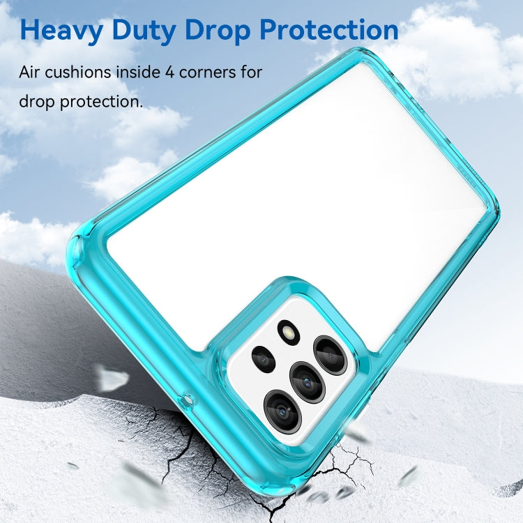 For Samsung Galaxy A23 5G Colorful Series Acrylic + TPU Phone Case(Transparent Blue) - free shipping - PMC TechLife - Order now!
