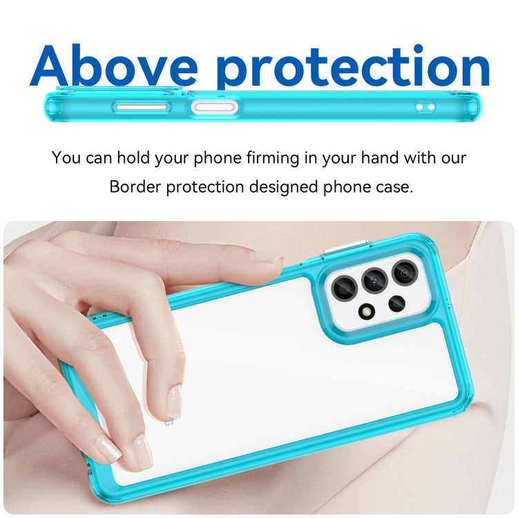 For Samsung Galaxy A23 5G Colorful Series Acrylic + TPU Phone Case(Transparent Blue) - free shipping - PMC TechLife - Order now!