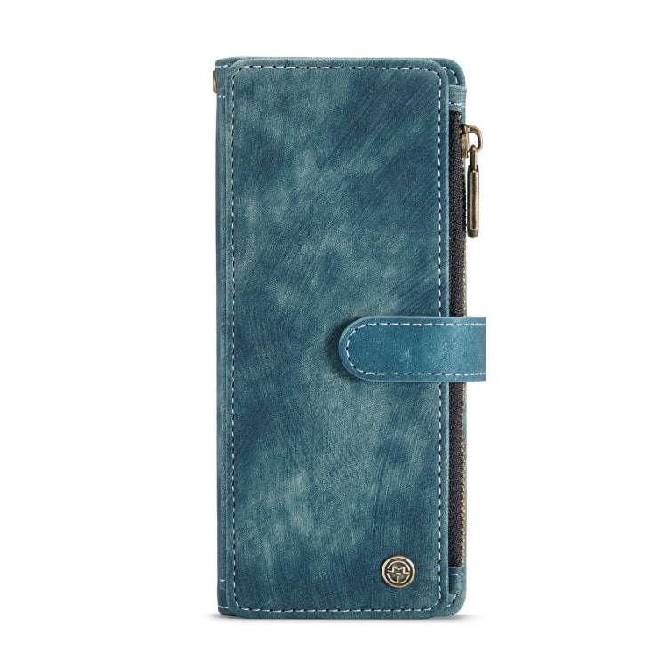 For Samsung Galaxy Z Fold4 5G CaseMe C30 Multifunctional Card Slots Zipper Phone Leather Phone Case(Blue)
