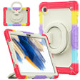 For Samsung Galaxy Galaxy Tab A8 Bracelet Holder Silicone + PC Tablet Case(Colorful Red) - free shipping - PMC TechLife - Order now!