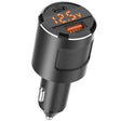 SC01 65W QC3.0 + PD Dual Ports Car Charger with Voltage Display(Black) - Car Charger by PMC TechLife | Online Shopping South Africa | PMC TechLife