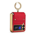 For Samsung Galaxy Z Flip3 5G GKK Colorful PU Phone Case with Ring Holder(Red) - free shipping - PMC TechLife - Order now!