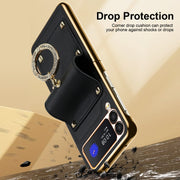 For Samsung Galaxy Z Flip3 5G GKK Colorful PU Phone Case with Ring Holder(Orange)