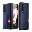For Samsung Galaxy Z Fold4 5G GKK Litchi Texture Card Slot Phone Case(Blue) - Galaxy Z Fold4 5G Cases by GKK | Online Shopping South Africa | PMC TechLife | Buy Now Pay Later Mobicred