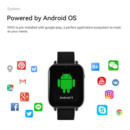 ROGBID KING 1.75 inch Screen 4G LTE Smart Watch Android 9.1OS 4GB+128GB(Black) - free shipping - PMC Jewellery - Order now!