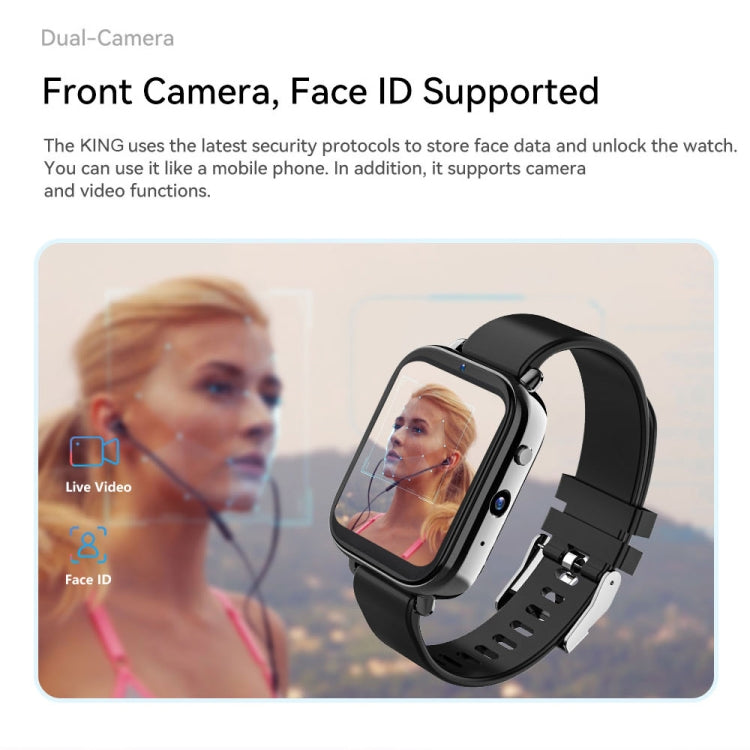 ROGBID KING 1.75 inch Screen 4G LTE Smart Watch Android 9.1OS 4GB+128GB(Black) - free shipping - PMC Jewellery - Order now!