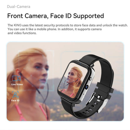 ROGBID KING 1.75 inch Screen 4G LTE Smart Watch Android 9.1OS 4GB+128GB(Black) - free shipping - PMC Jewellery - Order now!