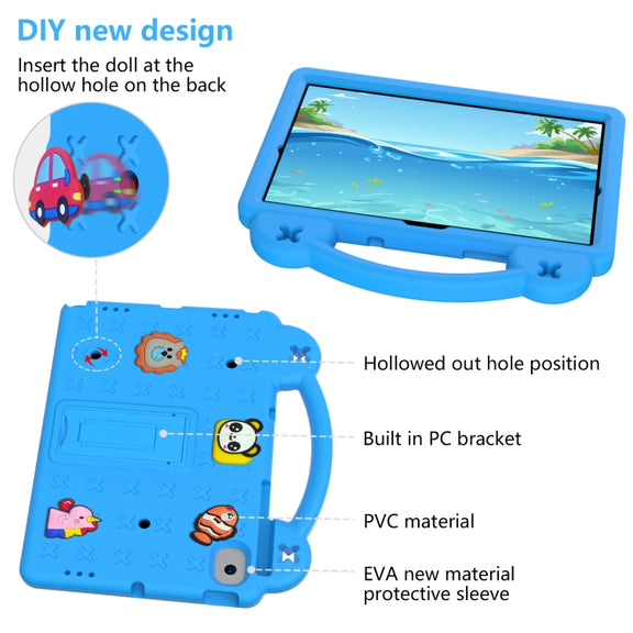 Handle Kickstand Children EVA Shockproof Tablet Case For Samsung Galaxy Tab A8 10.5 2022/2021 / Lenovo Tab M10 Plus 3rd Gen TB125FU 2022 10.6 inch / Huawei MatePad Pro 2021/2019 / Nokia T20 10.36 2021(Sky Blue)