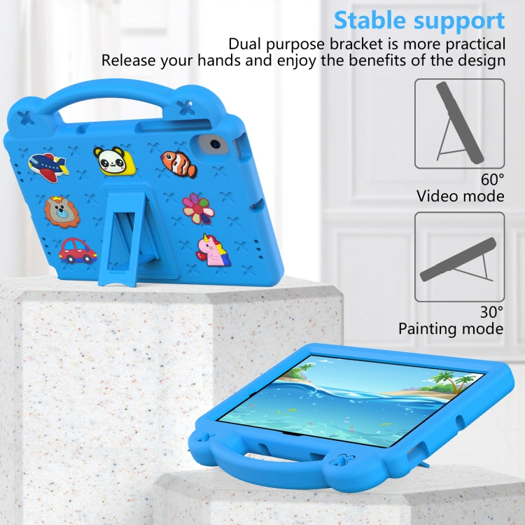 Handle Kickstand Children EVA Shockproof Tablet Case For Samsung Galaxy Tab A8 10.5 2022/2021 / Lenovo Tab M10 Plus 3rd Gen TB125FU 2022 10.6 inch / Huawei MatePad Pro 2021/2019 / Nokia T20 10.36 2021(Sky Blue)