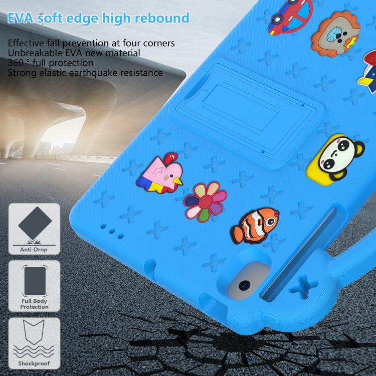 Handle Kickstand Children EVA Shockproof Tablet Case For Samsung Galaxy Tab A8 10.5 2022/2021 / Lenovo Tab M10 Plus 3rd Gen TB125FU 2022 10.6 inch / Huawei MatePad Pro 2021/2019 / Nokia T20 10.36 2021(Sky Blue)