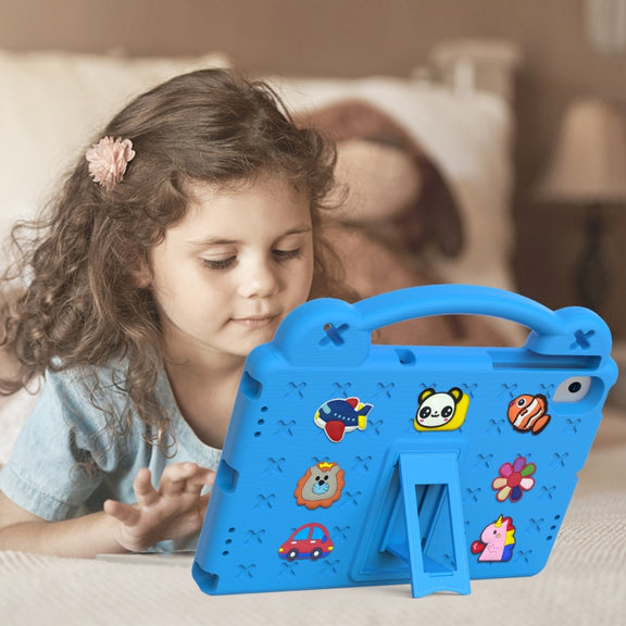 Handle Kickstand Children EVA Shockproof Tablet Case For Samsung Galaxy Tab A8 10.5 2022/2021 / Lenovo Tab M10 Plus 3rd Gen TB125FU 2022 10.6 inch / Huawei MatePad Pro 2021/2019 / Nokia T20 10.36 2021(Sky Blue)