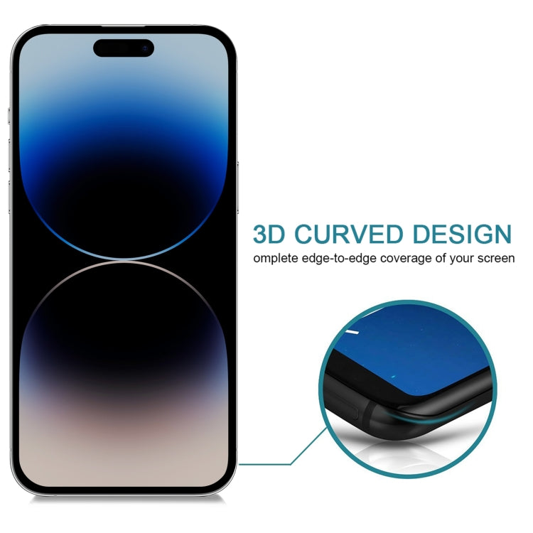 For iPhone 14 Pro Anti-peeping Plasma Oil Coated High Aluminum Wear-resistant Tempered Glass Film