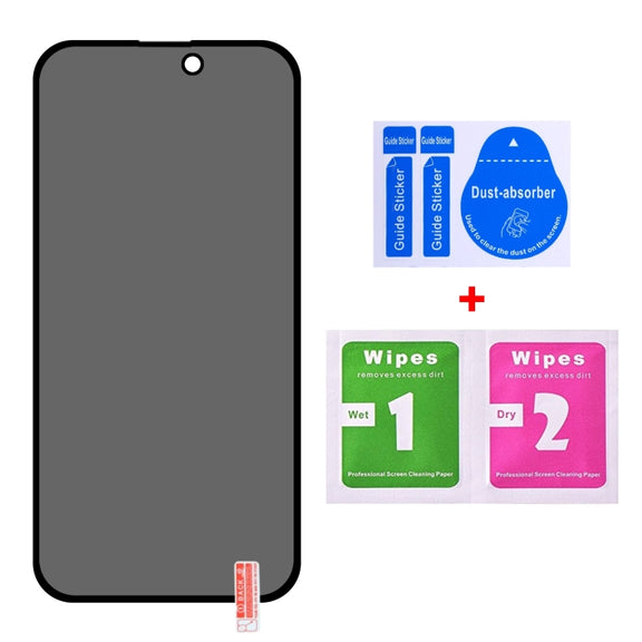 For iPhone 14 Pro Max Anti-peeping Plasma Oil Coated High Aluminum Wear-resistant Tempered Glass Film