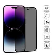 For iPhone 14 Pro Max Anti-peeping Plasma Oil Coated High Aluminum Wear-resistant Tempered Glass Film