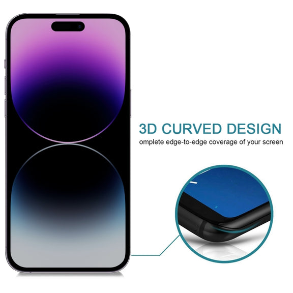 For iPhone 14 Pro Max Anti-peeping Plasma Oil Coated High Aluminum Wear-resistant Tempered Glass Film