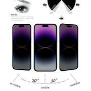 For iPhone 14 Pro Max Anti-peeping Plasma Oil Coated High Aluminum Wear-resistant Tempered Glass Film