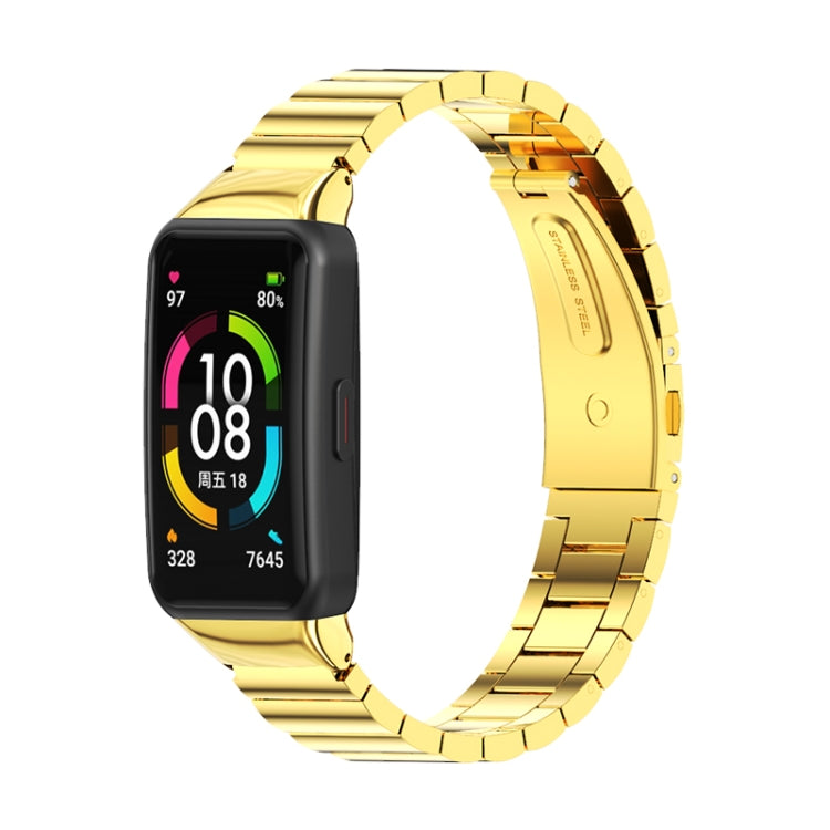 For Huawei Band 6 / Honor Band 6 / 7 Mijobs Bamboo Stainless Steel Metal Watch Band(Gold) - free shipping - PMC TechLife - Order now!